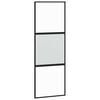 vidaXL Liukuovi musta 76x205 cm karkaistu lasi ja alumiini