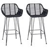 vidaXL Baarituoli 2 pcs 55 x 52 x 92 cm Roikka ja rauta