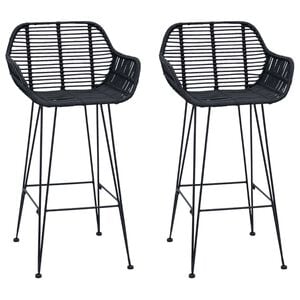 vidaXL Baarituoli 2 pcs 55 x 52 x 92 cm Roikka ja rauta