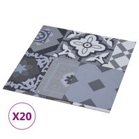 vidaXL Itsekiinnittyvä lattialankku 20 kpl PVC 1,86 m² värikuvio