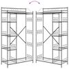 vidaXL Avoin vaatekaappi hyllyll&auml; Musta 101 x 43 x 188 cm Ter&auml;s