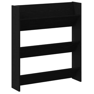 vidaXL Kenk&auml;kaappi 80 x 18 x 90 cm Tekninen puu Musta tammi