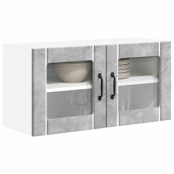 vidaXL Keitti&ouml;kaappi Betoni Harmaa 80 x 31 x 40 cm Tekninen puu