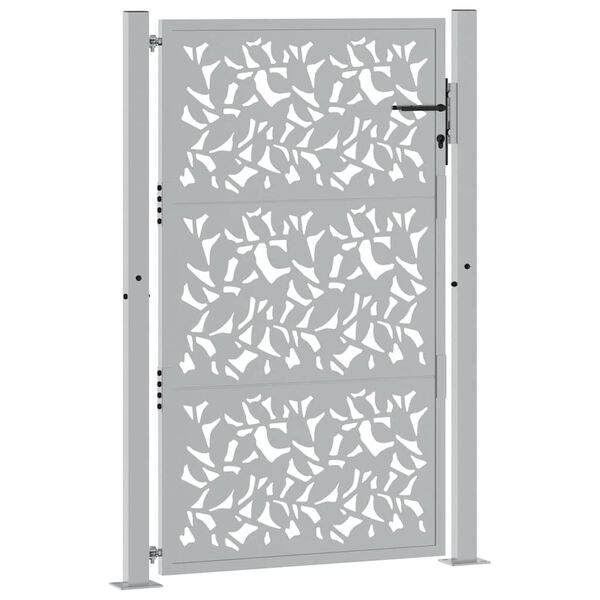 vidaXL Puutarhan portti 100x150 cm s&auml;&auml;nkest&auml;v&auml; ter&auml;slehtikuvio