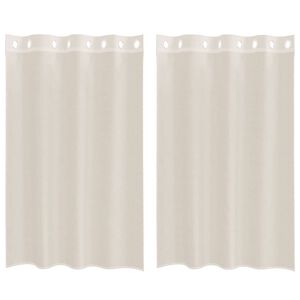 vidaXL Voileeverhot l&auml;piviennill&auml; 2 kpl kerma 140x175 cm