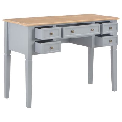 vidaXL Kirjoituspöytä harmaa 109,5x45x77,5 cm puinen
