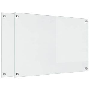 vidaXL Keitti&ouml;n suojapaneeli 2 pcs L&auml;pin&auml;kyv&auml; 90 x 60 cm