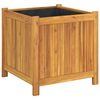 vidaXL Ulkokukkalaatikko vuorella 50x50x50 cm t&auml;ysi akasiapuu