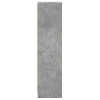 vidaXL Kaappi lasiovilla betoninharmaa 35x37x142 cm