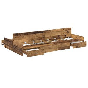 vidaXL S&auml;ilytystilallinen s&auml;ngynrunko Vanha Puu 4FT Small Double