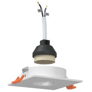 vidaXL Kohdevalo 6 kpl valkoinen 9 x 9 x 2 cm Alumiini