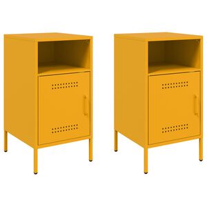 vidaXL Y&ouml;p&ouml;yd&auml;t 2 kpl sinapinkeltainen 36x39x68 cm ter&auml;s