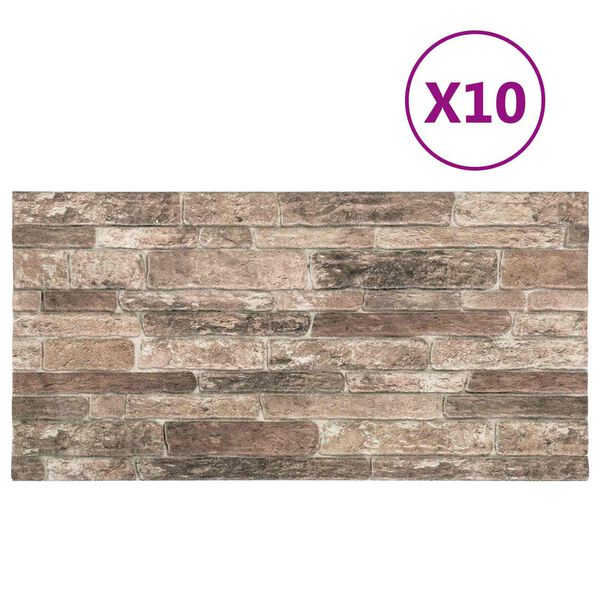 vidaXL Sein&auml;paneelit 10 pcs Moniv&auml;rinen 100 x 50 cm EPS vaahtomuovi
