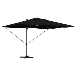 vidaXL Aurinkovarjo Musta 351 x 250 x 253 cm Polyesteri ja alumiini