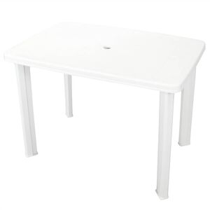 vidaXL Puutarhap&ouml;yt&auml; valkoinen 101x68x72 cm muovi