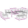 vidaXL 11-osainen Ulkosohvasarja t&auml;ysi douglaskuusi