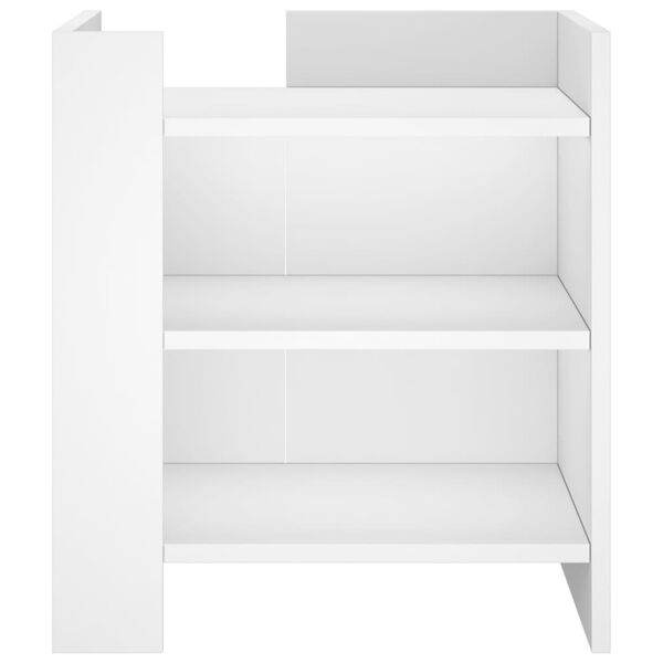 vidaXL Y&ouml;p&ouml;yt&auml; valkoinen 45x50x50 cm tekninen puu