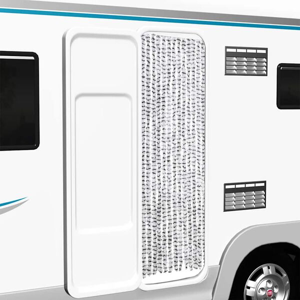 vidaXL Hyönteisverho vaalean- ja tummanharmaa 56x200 cm chenille