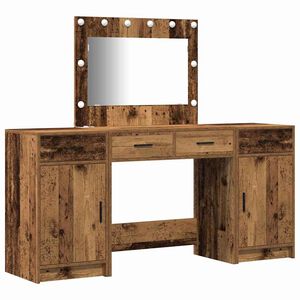 vidaXL Meikkip&ouml;yt&auml; 3 kpl Ruskea 78,5 x 41 x 135 cm Tekninen puu