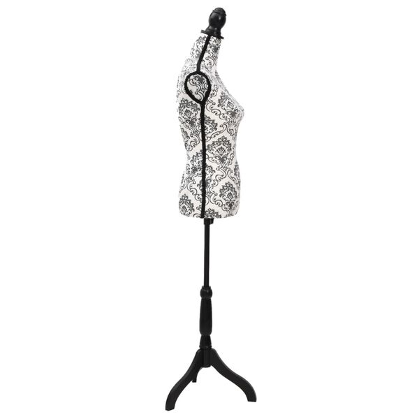 vidaXL Mallinukke naisen torso mustavalkoinen