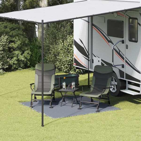 vidaXL Telttamatto Sininen ja harmaa 200 x 200 cm Polyeteeni