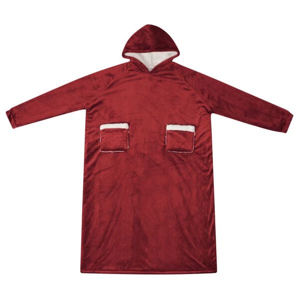 vidaXL Viltti-huppari Bordeaux punainen xl Fleece ja flanelli