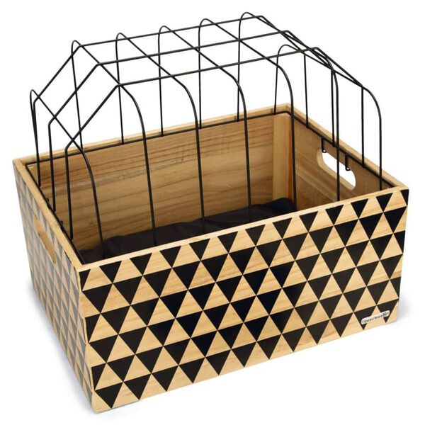 Beeztees Puinen koiran kuljetuslaatikko polkupy&ouml;r&auml;&auml;n kuviolla