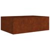 vidaXL Korotettu kukkalaatikko 120x80x40 cm Corten ter&auml;s