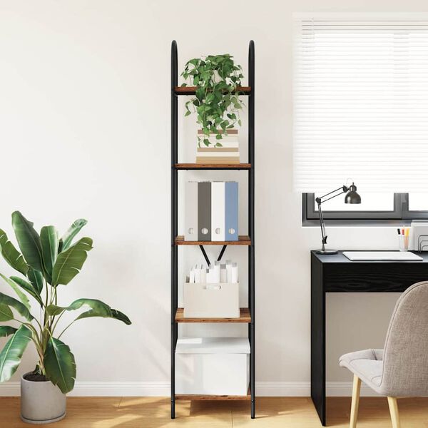 vidaXL Kirjahylly Vanha puu 40 x 30 x 183 cm Tekninen puu