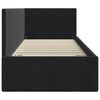 vidaXL Kulmavuoteen runko päätyllä Musta 80 cm x 200 cm Sametti