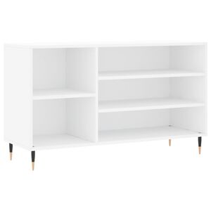 vidaXL Kenk&auml;kaappi korkeakiilto valkoinen 102x36x60 cm tekninen puu
