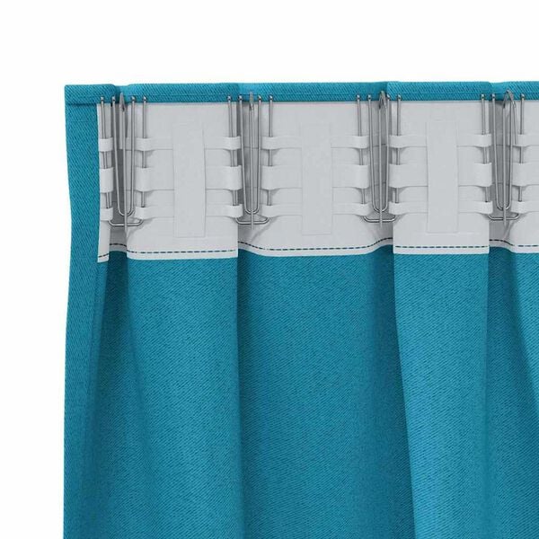 vidaXL Piment&auml;v&auml; verho renkailla 2 pcs Turkoosi 140 x 140 cm