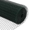 vidaXL Aitalatu Vihre&auml; 25 x 0,8 m (25 mm verkko) Ter&auml;st&auml; ja PVC:t&auml;