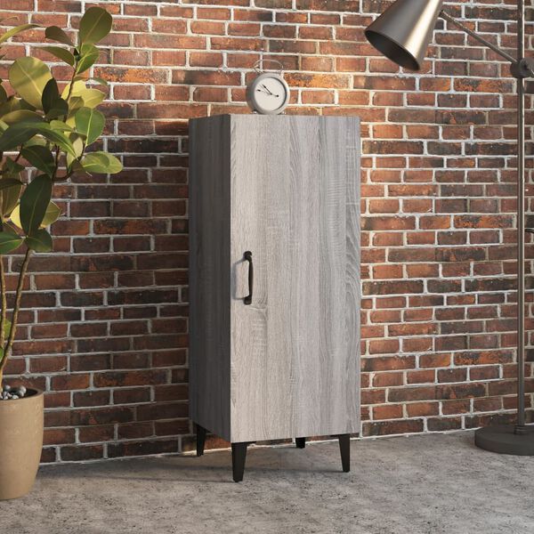 vidaXL Senkki harmaa Sonoma 34,5x34x90 cm tekninen puu