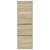 vidaXL Kenkäkaappi 4 kääntölaatikolla Sonoma-tammi 60x34x187,5 cm