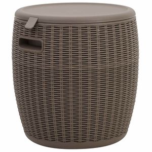 vidaXL 4-in-1 Puutarhan s&auml;ilytyslaatikko vaaleanruskea polypropeeni