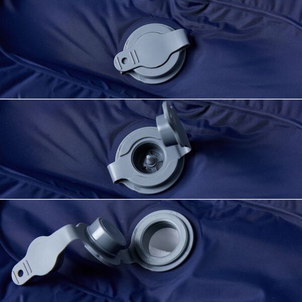 vidaXL Itsetäyttyvä retkeilypatja tyynyllä laivastonsininen