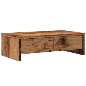 vidaXL N&auml;ytt&ouml;teline laatikoilla vanha puu 50x27x15 cm tekninen puu