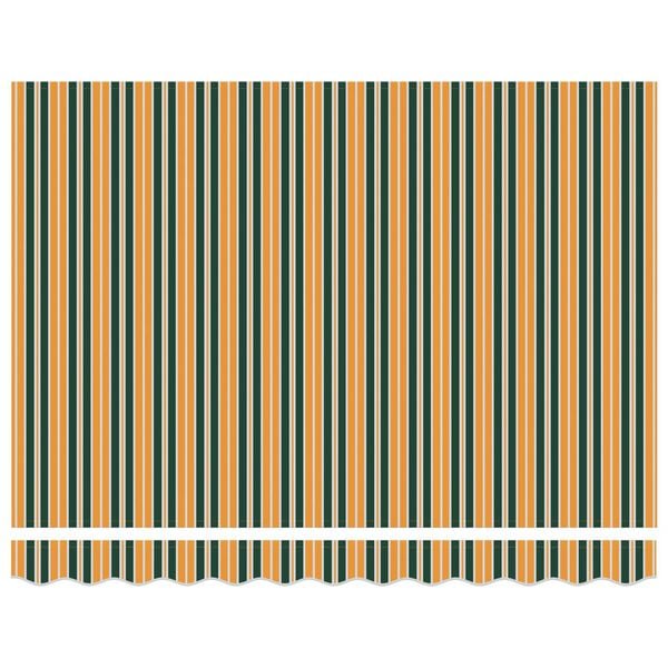 vidaXL Aurinkovarjo Vihreä ja keltainen 350 x 250 x 165 cm