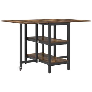 vidaXL Ruokailup&ouml;yt&auml; 122 x 80 x 76,5 cm Tekninen puu Savutammi