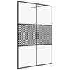 vidaXL Walk-in suihkun sein&auml;ke kirkas ESG-lasi 140x195 cm musta