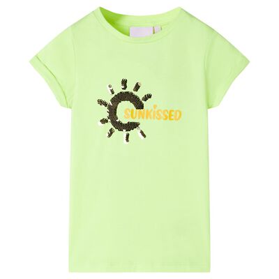 Lasten T-paita neonkeltainen 92