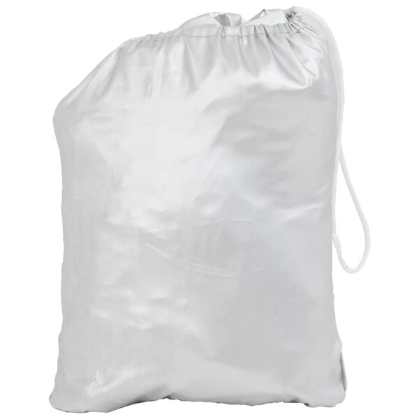 vidaXL Auton puolipeite koukuilla hopea XL