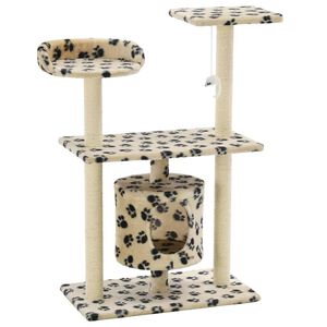 vidaXL Kissan raapimispuu sisal-pylv&auml;ill&auml; 95 cm tassunj&auml;ljet beige