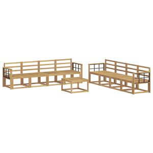 vidaXL Ulkosohvakokoelma 9 pcs valkoinen 59 x 59 x 37 cm