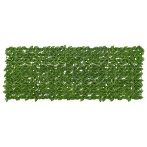vidaXL Parvekkeensuoja lehdill&auml; Vihre&auml; ja keltainen 200 x 75 cm