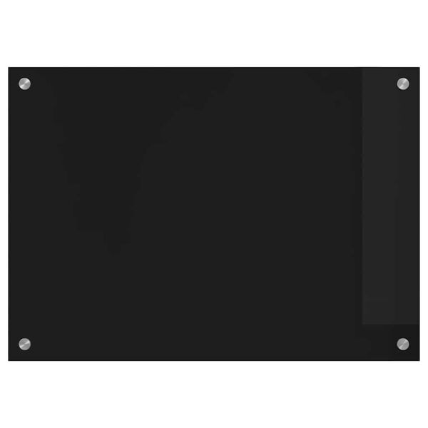 vidaXL Keittiön suojapaneeli Musta 70 x 50 cm karkaistu lasi