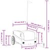 vidaXL Polkupyörän peräkärry musta ja keltainen 45 kg rauta
