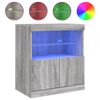 vidaXL Senkki LED-valoilla harmaa Sonoma 60x37x67 cm