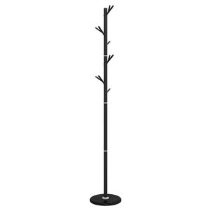 vidaXL Naulakko musta 175 cm jauhemaalattu rauta